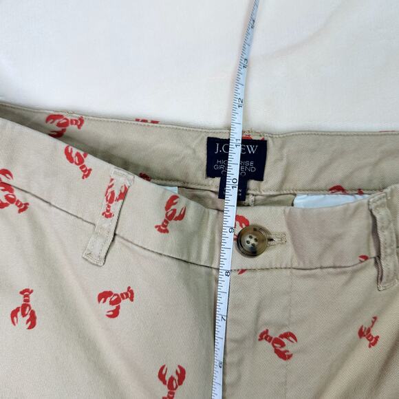 J.Crew Lobster High Rise Girlfriend Chino Pant Women’s 8 Straight Leg Fisherman - Picture 10 of 16